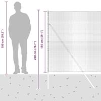 VidaXL Afrasteringspaal zilver 10 x 1,5 m (25 x 25 mm gaas) staal - thumbnail