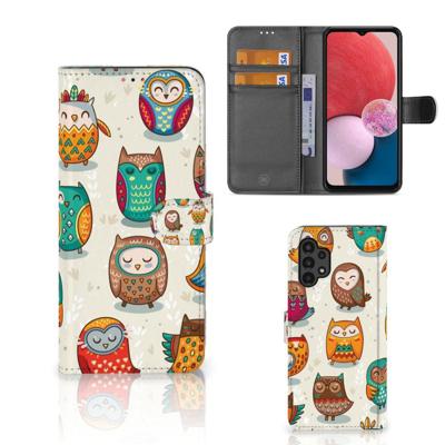 Samsung Galaxy A13 (4G) | Telefoonhoesje | Met pasjeshouder | Vrolijke Uilen Samsung Galaxy A13 (4G) | Telefoonhoesje | Met pasjeshouder | Vrolijke Uilen