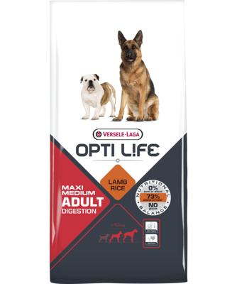 Opti Life Adult Medium/Maxi Digestion hondenvoer 12,5 kg Opti Life Adult Medium/Maxi Digestion hondenvoer 12,5 kg
