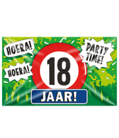 Gevelvlag 18 jaar 90x150 cm - thumbnail