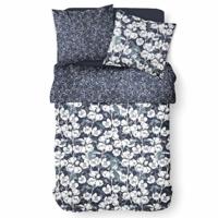 Mawira bedlinnenset - 2 personen - 260 x 240 cm - 100% katoen - Marineblauw Bloemmotief - TODAY - thumbnail