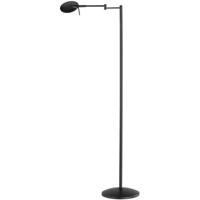 LED Vloerlamp - Trion Kazin - 8W - Warm Wit 3000K - Dimbaar - Rond - Mat Zwart - Aluminium - thumbnail
