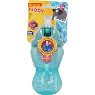 Nuby Flip it 360ml 12 maand+ aqua (1 st)