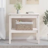 Wandtafel 80x40x75 cm massief grenenhout wit - thumbnail