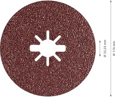 Bosch Accessories 2608621791 Fiberschijf Diameter 115 mm Korrelgrootte (num)=36 25 stuk(s)