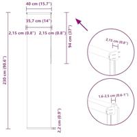VidaXL Rolgordijn 40x230 cm stof verduisterend rood stofbreedte 35,7cm - thumbnail