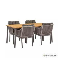 Bijou Diningset 180x90x76 cm anthracite/gray Applebee - Applebee - thumbnail