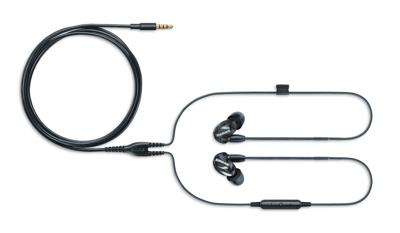 Shure SE215-K, In-ear hoofdtelefoon/oordopjes, zwart, premium, geluidsisolatie, ruisonderdrukking, één driver, verwisselbare kabel, dynamische bas