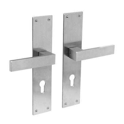 Intersteel Deurkruk Amsterdam op schild profielcilindergat 72mm - RVS