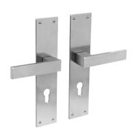 Intersteel Deurkruk Amsterdam op schild profielcilindergat 72mm - RVS - thumbnail