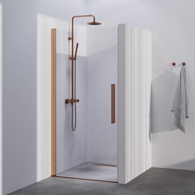 BRAUER Season nisdeur model A met draaideur helder glas 100x200 omkeerbaar incl. glascoating Season-Koper BRAUER Season nisdeur model A met draaideur helder glas 100x200 omkeerbaar incl. glascoating Season-Koper
