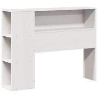 Bed met boekenkast zonder matras grenenhout wit 90x190 cm - thumbnail
