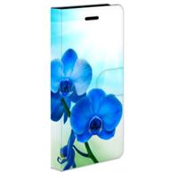 Huawei Ascend P8 Lite Hoesje Orchidee Blauw - Cadeau voor je Moeder | Portemonnee hoesje - thumbnail