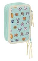 Schooletui met Accessoires Disney Blauw 12,5 x 19,5 x 5,5 cm 37 Onderdelen - thumbnail