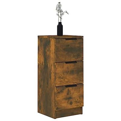 Dressoirs 2 st 30x30x70 cm bewerkt hout gerookt eikenkleurig Dressoirs 2 st 30x30x70 cm bewerkt hout gerookt eikenkleurig