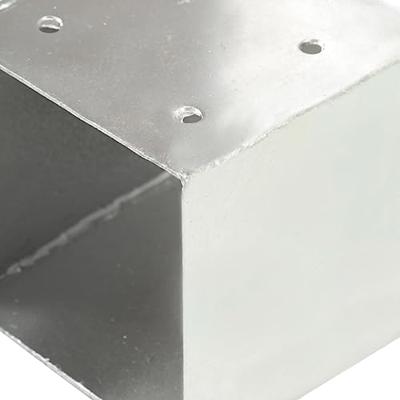 VidaXL Paalverbindingen 4 st t-vorm 71x71 mm gegalvaniseerd metaal
