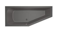 Hoekbad Xenz Lagoon Compact 170x75x45 cm Links Antraciet - thumbnail