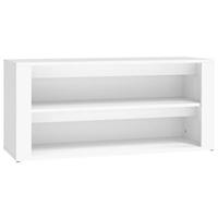 VidaXL Schoenenrek 100x35x45 cm bewerkt hout wit - thumbnail