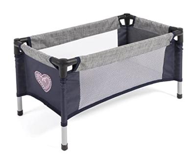 Poppen Reisbedje - Melange Navy Grijs