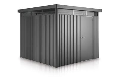Biohort Highline H5 metalen tuinhuis 275x315x222 cm met enkele deur- Plat dak- Metaal- Biohort