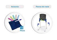 Bord 2 in 1 Chicos Paint & Learn (37 x 32 x 85 cm) - thumbnail