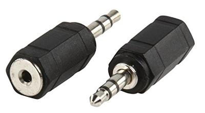 2,5mm jack socket naar 3,5mm jack verloopplug