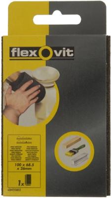 Flexovit schuurspons - 100 x 68 mm - middel/fijn - 26 mm dik