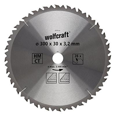 Wolfcraft HM Cirkelzaagblad | 28 td | Ø300 x 30 x 3,2mm | 1 stuk - 6741000 Wolfcraft HM Cirkelzaagblad | 28 td | Ø300 x 30 x 3,2mm | 1 stuk - 6741000