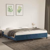 Bedframe zonder matras 200x200 cm fluweel donkerblauw - thumbnail