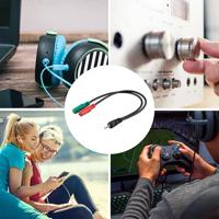 Goobay 50467 audio kabel 0,3 m 3.5mm 2 x 3.5mm Zwart, Groen, Rood - thumbnail