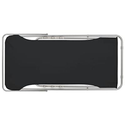 Strandstoelen inklapbaar staal en oxford stof zwart 2 st Strandstoelen inklapbaar staal en oxford stof zwart 2 st