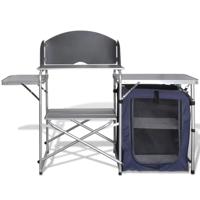 Campingkeuken inklapbaar met windscherm aluminium - thumbnail