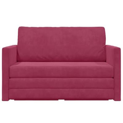 Slaapbank 110cm Wijnrood Fluweel