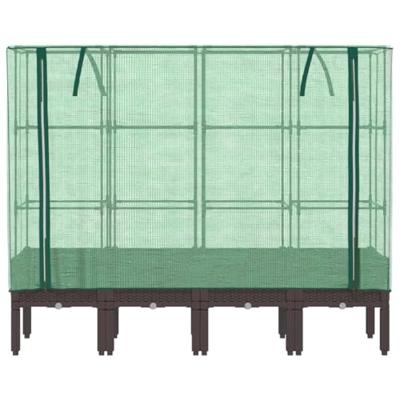 VidaXL Plantenbak verhoogd met kashoes 160x40x140 cm rattanlook