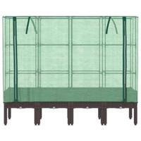 Plantenbak verhoogd met kashoes 160x40x140 cm rattanlook - thumbnail