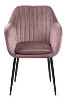 Sohome Eetkamerstoel 'Albin' Velvet, kleur Dusty Rose - thumbnail