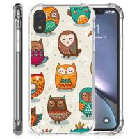 Apple iPhone Xr Case Anti-shock Vrolijke Uilen - thumbnail