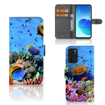 OPPO Reno6 5G | Telefoonhoesje | Met pasjeshouder | Vissen OPPO Reno6 5G | Telefoonhoesje | Met pasjeshouder | Vissen
