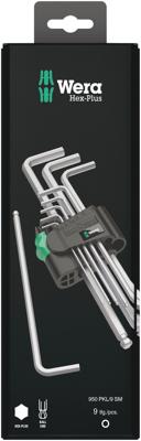 Wera 950 PKL/9 SM N SB Stifsleutelset, metrisch, verchroomd, 9-delig - 1 stuk(s) - 05073391001 - thumbnail