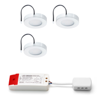 Set Led opbouwspot Adria wit 3W dimbaar IP44 3-6 stuks - thumbnail