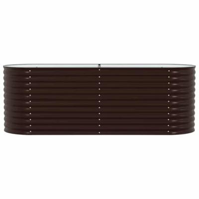 Verhoogde plantenbak Bruin 240 x 80 x 81 cm Staal