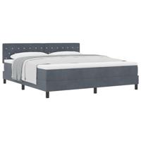 Boxspringbed met matras fluweel donkergrijs Super King - thumbnail