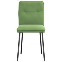 Eetkamerstoelen 2 st fluweel lichtgroen - thumbnail