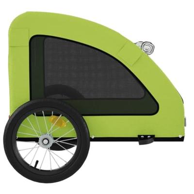 Hondenfietstrailer oxford stof en ijzer groen - thumbnail
