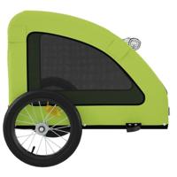 VidaXL Hondenfietstrailer oxford stof en ijzer groen - thumbnail