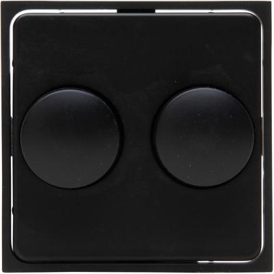 KOPP Athenis HK07 DUO Dimmer Afdekplaat Mat Zwart