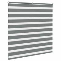 VidaXL Zebra rolgordijn 145x100 cm stofbreedte 140,9 cm donkergrijs - thumbnail