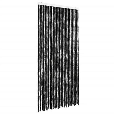 VidaXL Vliegengordijn 118x220 cm chenille antraciet VidaXL Vliegengordijn 118x220 cm chenille antraciet