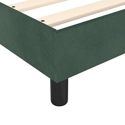 Boxspringframe fluweel donkergroen 140x190 cm
