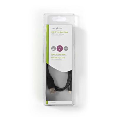 USB-C 3.1 Gen2-Kabel | Type-C Male - A Male | 1,0 m | Zwart